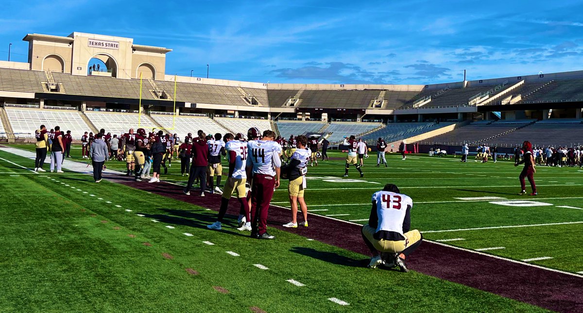 It was great to see: 1. Crews working on the SEZ project, and 2. @TXSTATEFOOTBALL practicing in December! Can’t wait to see our @txst fans in Dallas for the @FRBowl! #BeatRice! 🐾