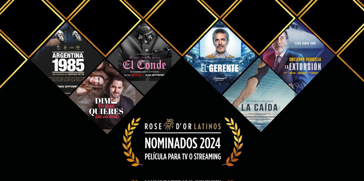 We got a whooping four nominations out of six for Best Feature at the The Rose d'Or Latino!!!! We are ecstatic!!!! Thanks to the organization and all the filmmakers, teams, production companies, partners and streamers behind ARGENTINA, 1985, EL GERENTE, LA CAIDA and LA EXTORSION