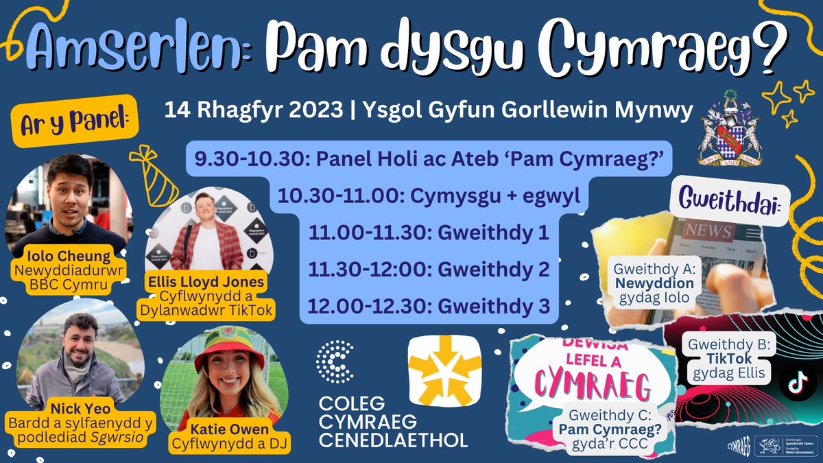 Edrych ymlaen at gynnal y gweithdai yma ar Ddydd Iau. Diolch <a href="/colegcymraeg/">Coleg Cymraeg</a> @EAS_Cymraeg <a href="/wms1898/">West Monmouth School</a>