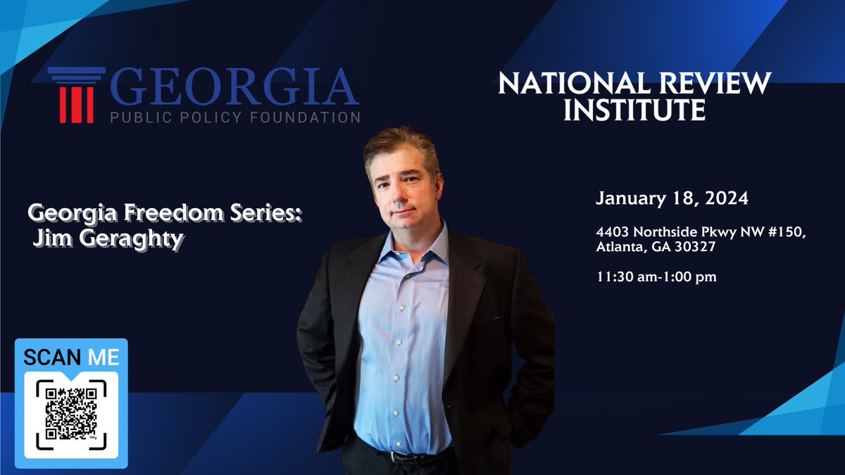 NR Institute (@nr_institute) on Twitter photo 🚨Attention NRI supporters in Atlanta! 🚨
We are so excited to partner with <a href="/georgiapolicy/">Georgia Public Policy Foundation</a> for this event with <a href="/NR_Institute/">NR Institute</a> fellow <a href="/jimgeraghty/">Jim Geraghty</a> !!
Get your tickets here: bit.ly/3RgPlRf 🚨Attention NRI supporters in Atlanta! 🚨
We are so excited to partner with <a href="/georgiapolicy/">Georgia Public Policy Foundation</a> for this event with <a href="/NR_Institute/">NR Institute</a> fellow <a href="/jimgeraghty/">Jim Geraghty</a> !!
Get your tickets here: bit.ly/3RgPlRf