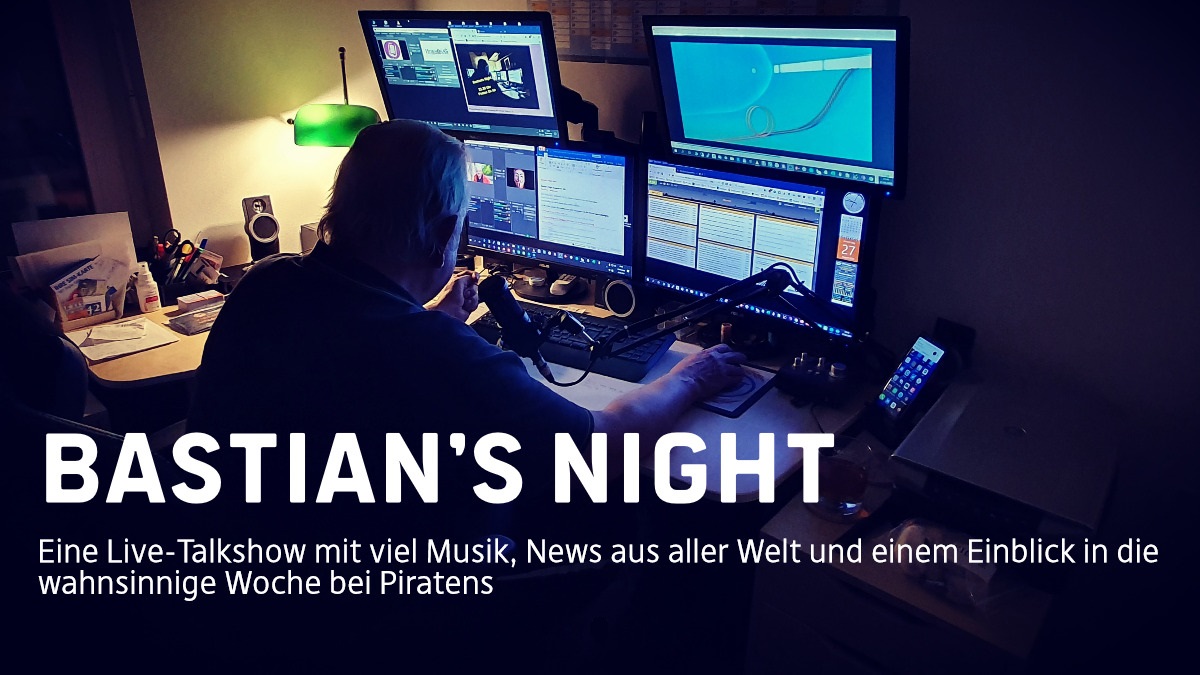 Pirates On Air (@piratesonair) on Twitter photo Do not miss!!
Unsere <a href="/bastiansnight/">bastiansnight</a> Radioshow Nr. 354 senden wir am Do Abend um 22.30 Uhr!
Sendeplan:
piratesonair.net/de/sendeplan/
24/7 Livestream:
piratesonair.net/de/stream/
#PiratesOnAir #PoA #PIRATEN #Radio Do not miss!!
Unsere <a href="/bastiansnight/">bastiansnight</a> Radioshow Nr. 354 senden wir am Do Abend um 22.30 Uhr!
Sendeplan:
piratesonair.net/de/sendeplan/
24/7 Livestream:
piratesonair.net/de/stream/
#PiratesOnAir #PoA #PIRATEN #Radio