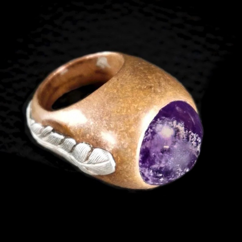 Unique Bohemian Amethyst Pitango Ring ON SALE farriderwest.etsy.com/listing/145502… 
Available at Far-Rider-West.com 
#amethyst #unisexadults #amethystring #uniquering #spiritual #vintagerings #bohemianjewelry #amethystring #pitangoring #hippiering