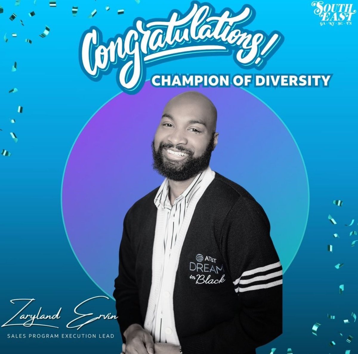 What a way to end 2023! 🎉 I’m extremely honored to have received the AT&T Diversity, Equity, and Inclusion “Champion of Diversity” award! There’s still more to be done, but I’m ready to get it handled! Thank you! Thank you! #LifeAtATT #DreamInBlack