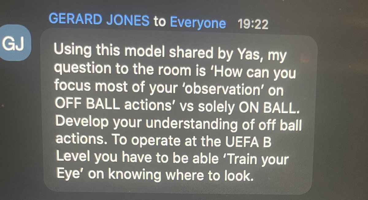 Great insight into the #UEFAB tonight by some great people. Could listen to them both so much. Really helped with my coaching insight lately and provide some fantastic information for any coach wanting to learn more and progress. 

#TrainYourEye
