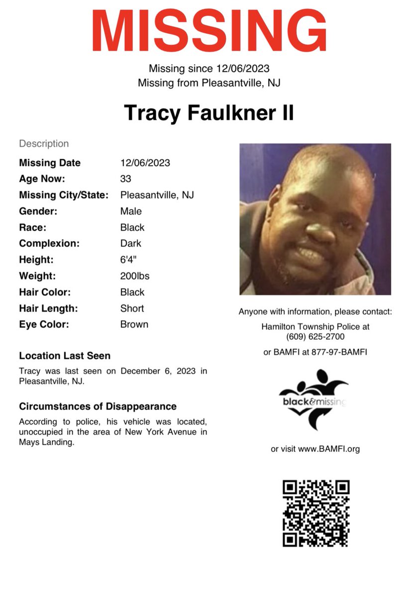 33y/o Tracy Faulkner Ll Missing Since Dec 6th; Vehicle Found Unoccupied ...