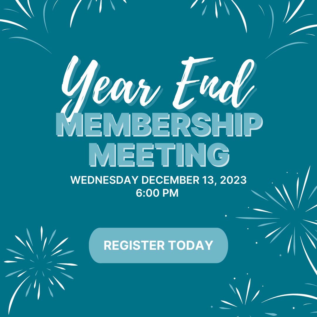 Join us tomorrow, December 13, from 6:00 PM to 7:00 PM (CST) for our Year End Membership Meeting!
⠀
Register today on our event page.
bit.ly/3R3ZPo8
