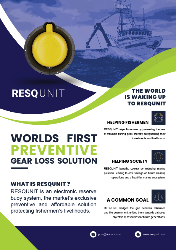 🌊 Excited about marine conservation? Share our brochure with your network. Every share is a step towards healthier seas and safer fishing gear! Here is the link to the brochure: ow.ly/m3Mg50Qi71j

#RESQUNIT stops the loss of fishing traps in the coastal fisheries.