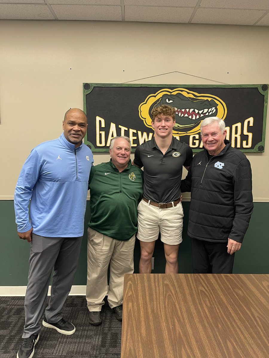 It was an honor to have @CoachMackBrown and @UNCCoachThig visiting my highschool today. Thank you @coachrat20 for your commitment to my future. @GreatDayTarHeel @UNC_TarHeelFan @HeelIllustrated @GoHeels @FootbaIIism @On3sports @Rivals @CoastRecruits @247Sports @UNCFootball