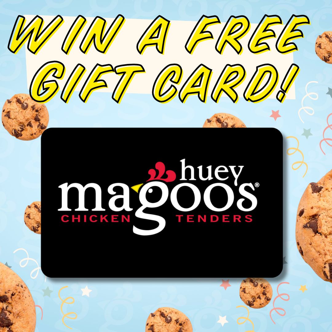 The most delicious E-mail chain ever! Sign up for our E-mail Club for a free cookie, AND the chance to win a $30 gift card.🍪 

*Available for first-time sign-ups at Covington, Dacula, Oakwood, Spout Springs and Loganville locations only.

#HueyMagoos #GiftcardGiveaway