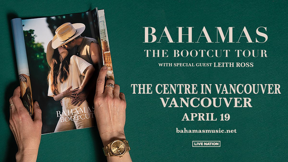 PEAK Concert Announcement! <a href="/BahamasMusic/">Bahamas</a> at The Centre in Vancouver on April 19th! General on sale is Dec 14 at 10am but PEAK VIP Email Subscribers will have access to the presale! #bootcut Info at thepeak.fm/events/404645/