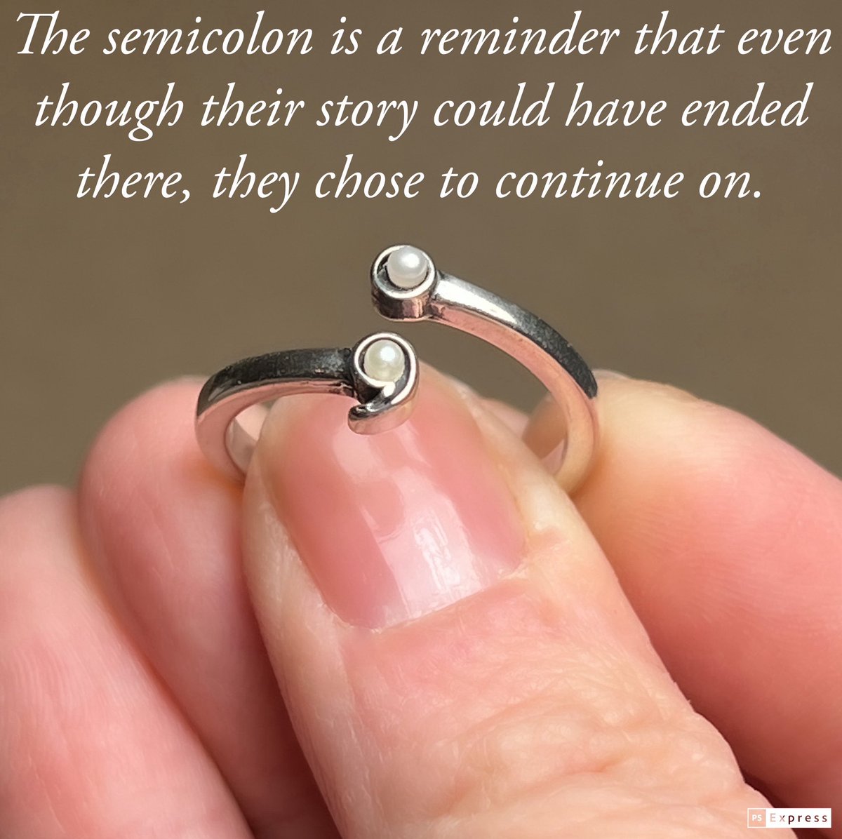 New semicolon rings. 
JFHCs.etsy.com
#MentalHealthAwareness #semicolonsymbol #livingwithdepression