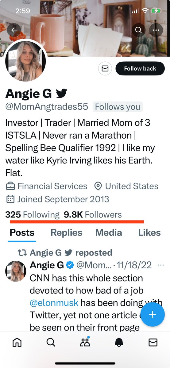 bettrthanexpctd's tweet image. Wow some imposters are Good 👍. This @MomAngtrades imposter has 9.8k followers and I was excited for 0.08 seconds the real Mom followed me! Oh well it’s Progress!?!? Real Mom has +51k
