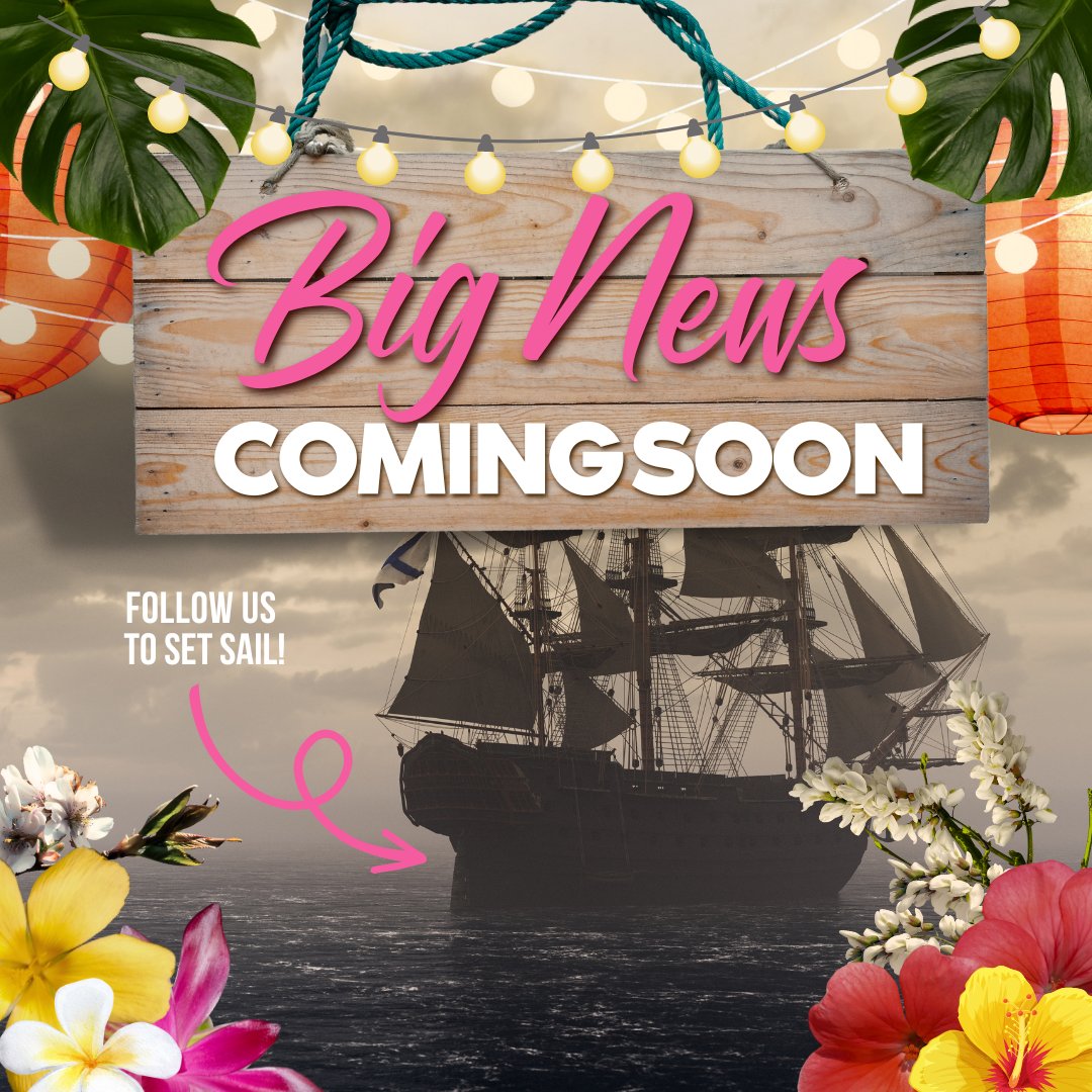 Big news is on the horizon! Follow us to find out when we set sail next!!