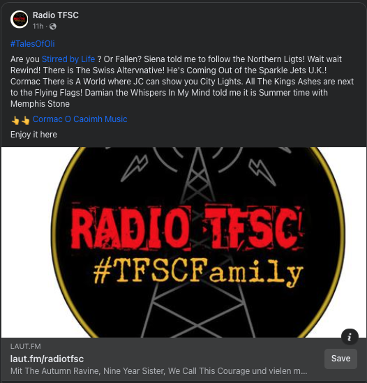 Stirred_byLife's tweet photo. Thanks a bunch @radiotfscc  for giving Fallen another spin 👍🎵🎶❤️ https://t.co/brc1olh8Qm