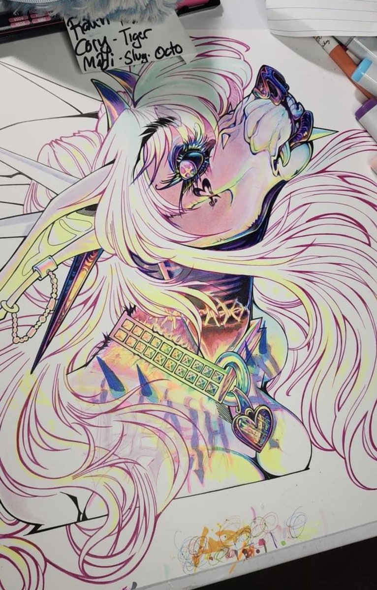 Collab in the works between myself and <a href="/SleepySquamata/">☁Kiril☁</a> 😚👌🏻💕

#furryart #furrybadge #fursona #furryfandom