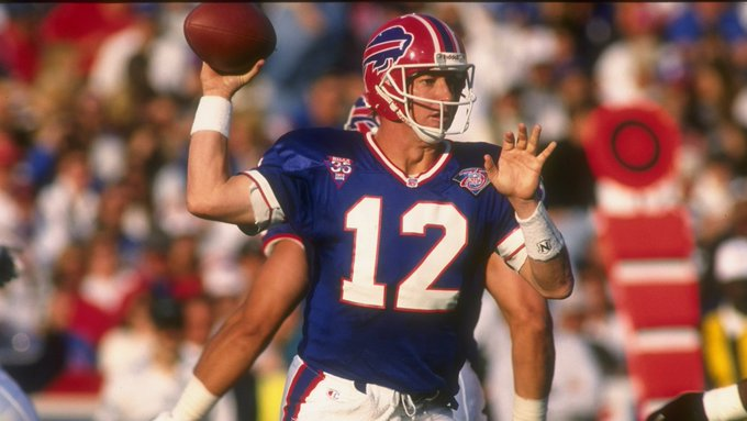 VintageBills's tweet photo. Did You Know❓
Jim Kelly had 17 career playoff starts in his 11 years in Buffalo going 9-8 overall in them. In those playoff games he passed for 3,863 yards & 21 touchdowns. His regular season record was 101-59. #Kgun #BillsMafia https://t.co/jPgiK3p9gq