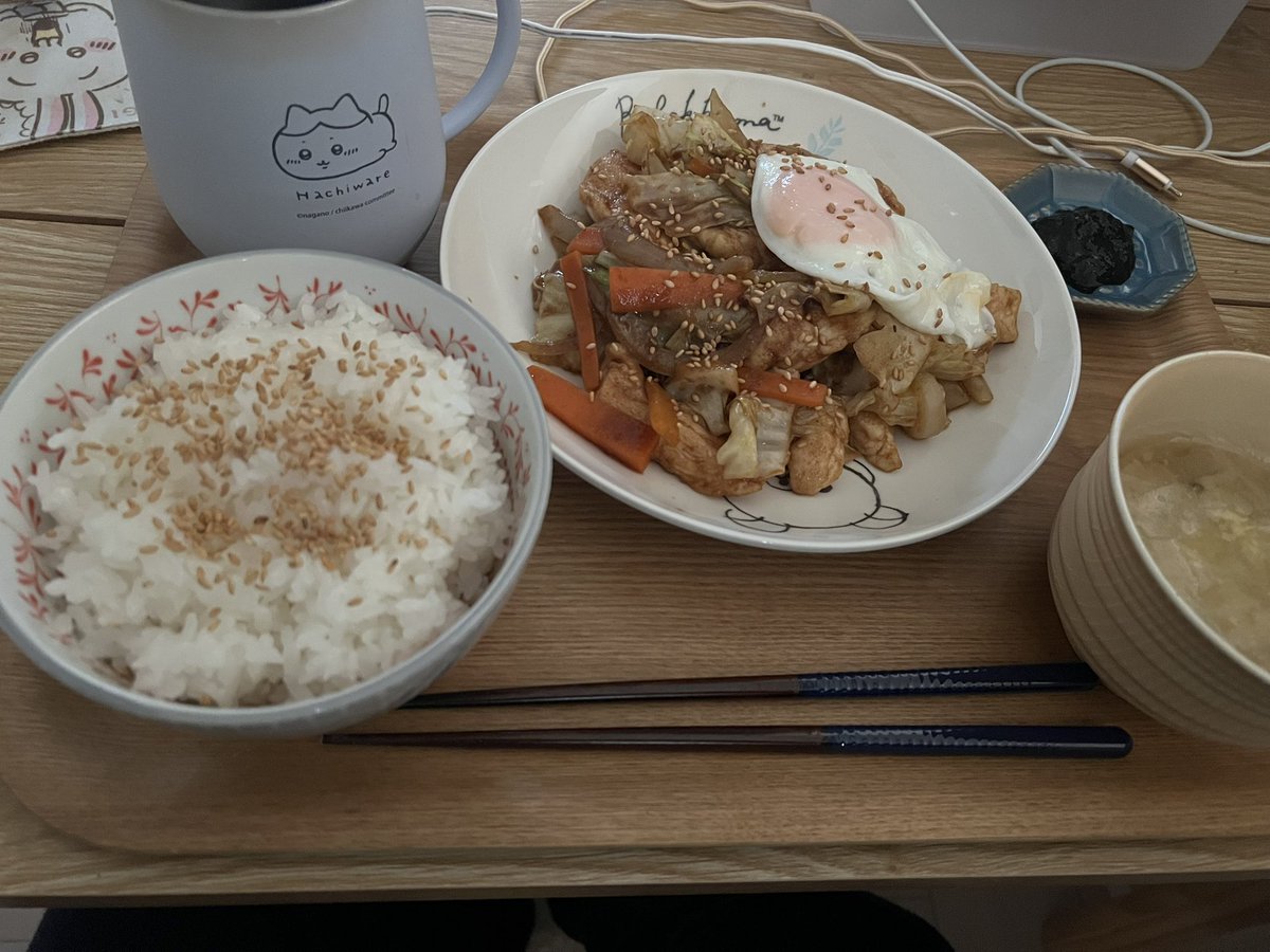 今日の朝飯