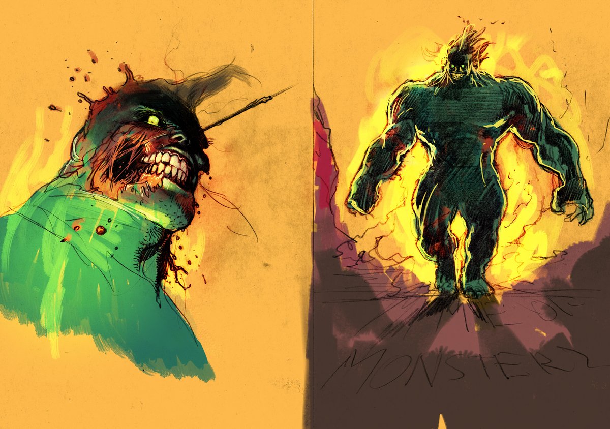 Some Hulk stuff I did while working on yime of monsters..