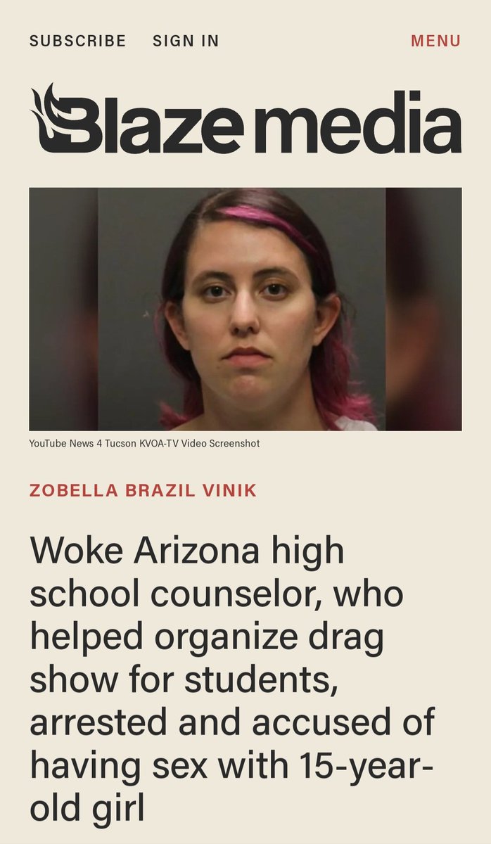 ARIZONA

Woke #Arizona High School Counselor, who Helped Organize Drag Show for Students, Arrested & Accused of Having Sex with 15-year-old Girl

theblaze.com/news/tuscon-hi…

Sign petition, link below.

#RecallKatieHobbs
