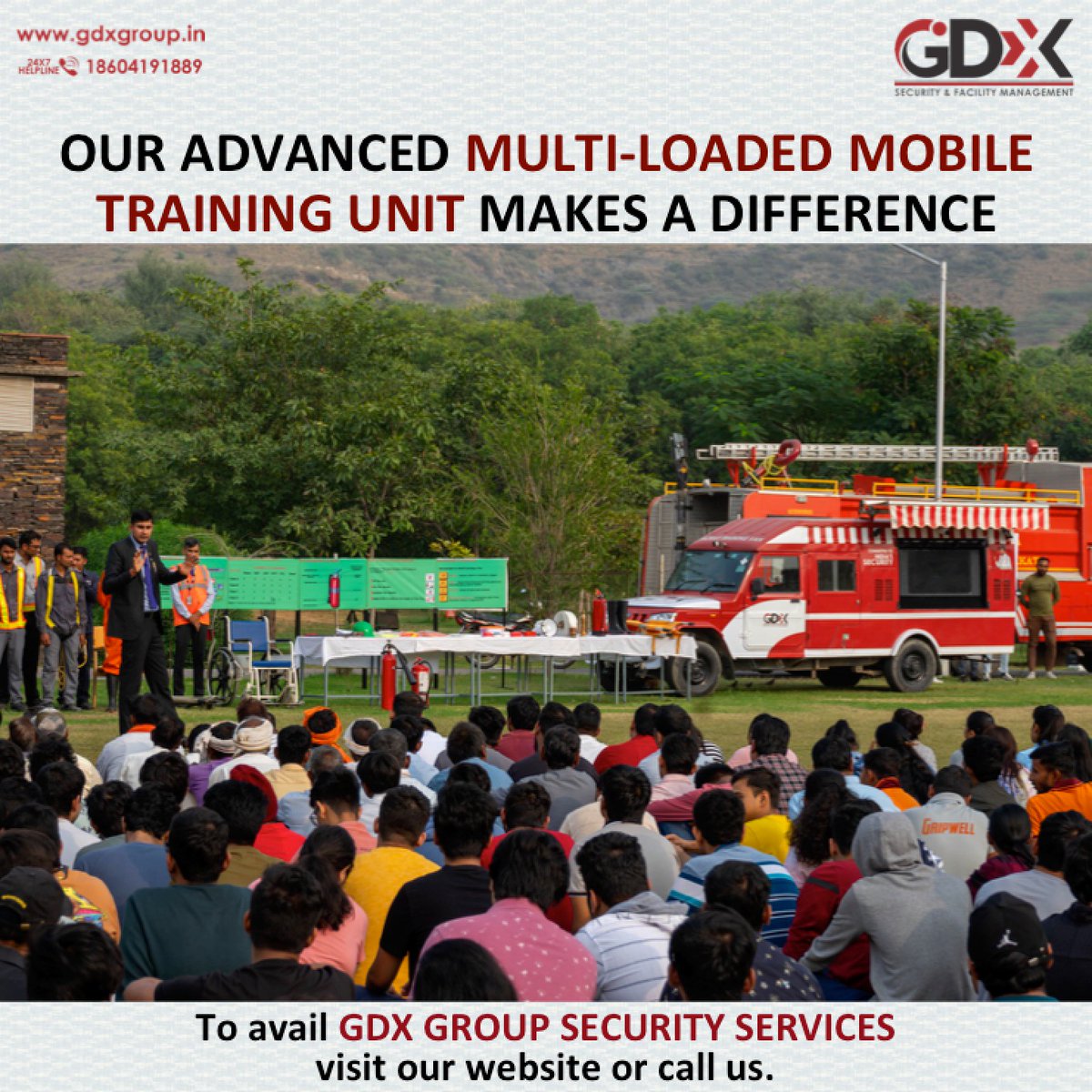 We train our staff with a unique multi-loaded Mobile Training Van. Here is a glimpse of our Training unit at NIIT University.
#GDXGroup #IntegratedFacilityManagementServices #TrainingAtGDXCentreOfExcellence #GDXtraining #GDXCentreOfExcellence #MobileTrainingVan #NIITUniversity