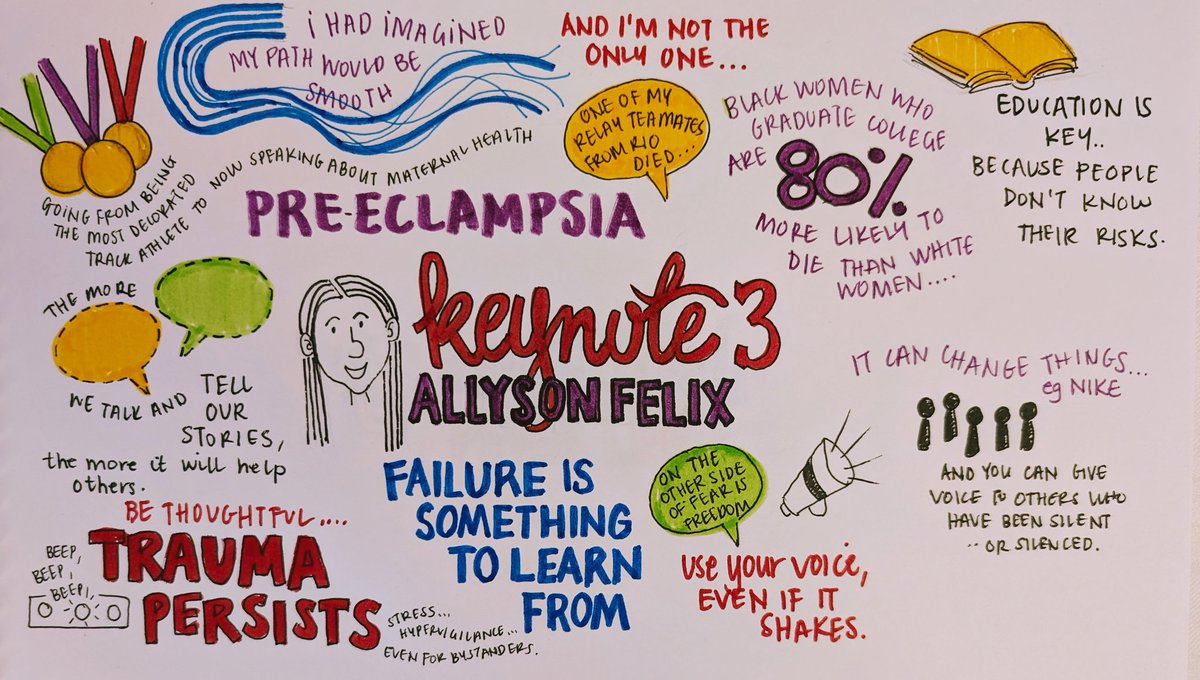 Final keynote today. <a href="/allysonfelix/">Allyson Felix</a> reinforcing themes of listening to what matters, learning from failure, speaking up about systemic biases. <a href="/TheIHI/">Institute for Healthcare Improvement (IHI)</a> #IHIforum #IHI2023