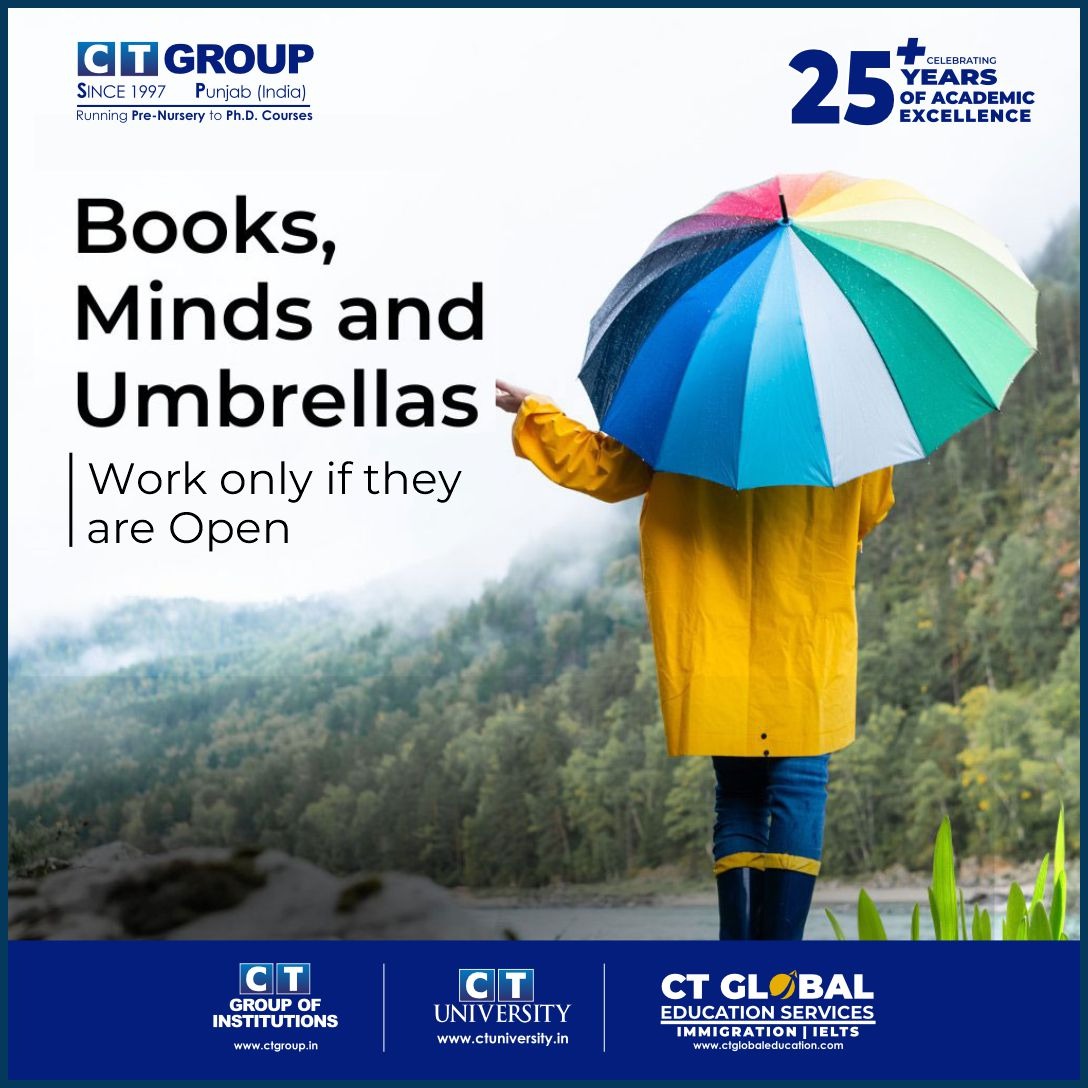 Ever wondered? 

Books, minds, and umbrellas work wonders when open. 

Embrace the power of openness in every aspect of life. 📚🧠☂️

#CTGroup #morninpost #openbooks #openminds #openumbrellas #embrace #openyourmind #openyourworld #CTU #CTW #CTPS #TeamCT #CTians