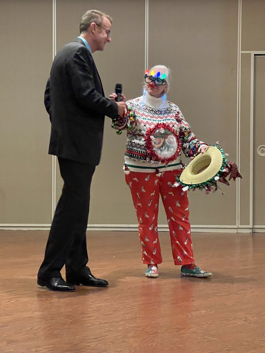 Wildcats were in the holiday spirit today!! We took photos with Mr. and Mrs. Claus, then held a holiday party. During the party, we voted on the ugliest sweater, did a white elephant gift exchange, and were serenaded by our one-of-a-kind Wildcat choir🧑‍🎄