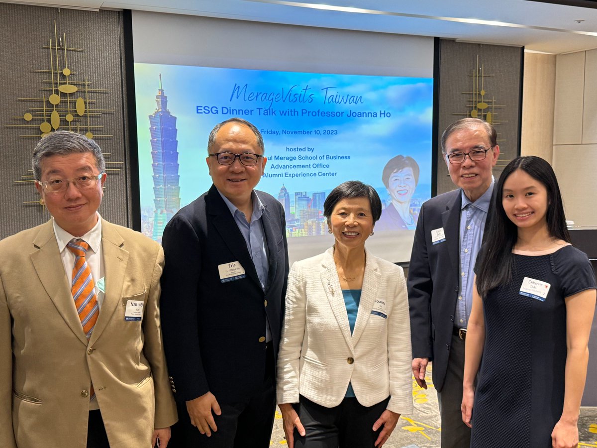 Professor Joanna Ho hosted the 2023 Alumni Dinner at the @SheratonTaipei Hotel, bringing together past Merage School students from our expansive East Asian network! 🎉

Guests were treated to a delicious traditional banquet dinner along with refreshments. 👏 #UCIMerage #UCIAlumni
