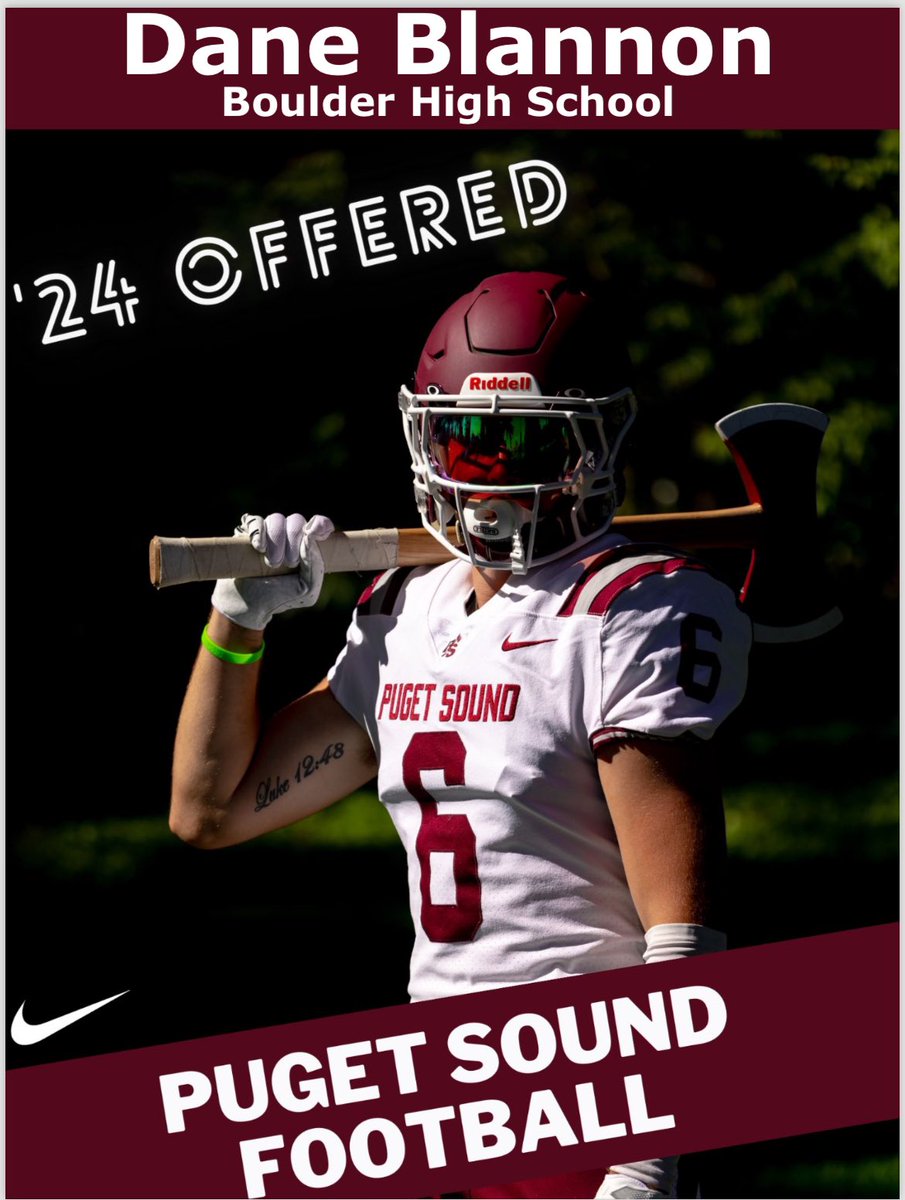 Dane (@daneblannon3) on Twitter photo After a great call with <a href="/CoachCarskie/">David Carskie šŖ</a> I am extremely excited and blessed to announce I have received an offer from Puget Sound University!! <a href="/P_S_football/">Puget Sound Football</a> <a href="/2KPhenom/">Big Jess</a> <a href="/BHSTouchdown/">BHS Football Touchdown Club</a> After a great call with <a href="/CoachCarskie/">David Carskie šŖ</a> I am extremely excited and blessed to announce I have received an offer from Puget Sound University!! <a href="/P_S_football/">Puget Sound Football</a> <a href="/2KPhenom/">Big Jess</a> <a href="/BHSTouchdown/">BHS Football Touchdown Club</a>