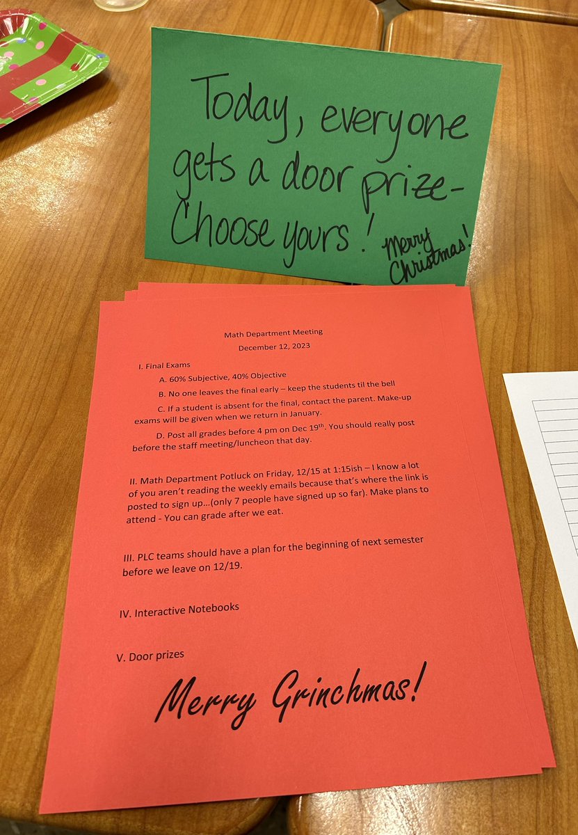 Lara00Susy's tweet image. Just another monthly Department Meeting…Thank you to Ms. Weyant our Department Chair for taking such good care of our Math Team and following through with our planning at a moments notice.
#ohsmath
#proudofourteam