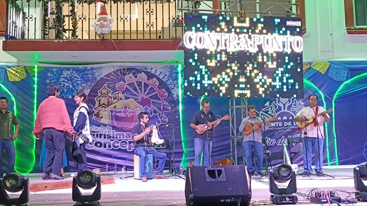 En nuestro 5to día de Feria de la Purisima Concepción contamos como primer número con la participación del grupo CONTRAPUNTO que nos visita de #Zacatepec.