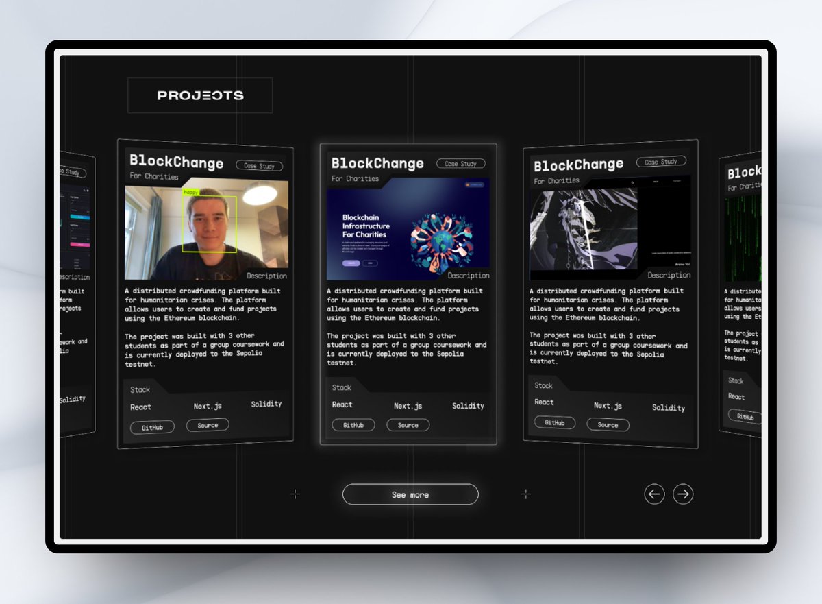 aswinsync's tweet image. Created this landing page design for the innovative Finn Formica! 

Integrated some fun dynamic sections that highlight his skills in Data Engineering, Data Governance, AI, Machine Learning, Blockchain, and Analytics.
