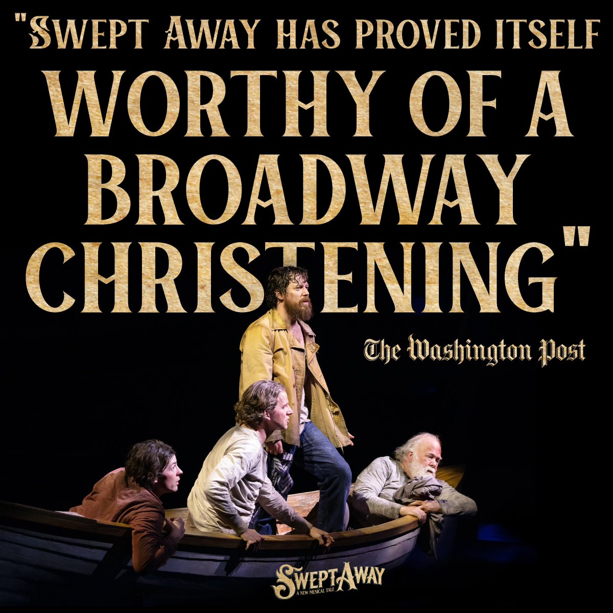 “A spellbinding tale” you won’t want to miss, tickets for Swept Away are on sale for performances through January 14th. Best seats available at arenastage.org/SweptAway ⚓️ #AvettSailor 📸: Julieta Cervantes