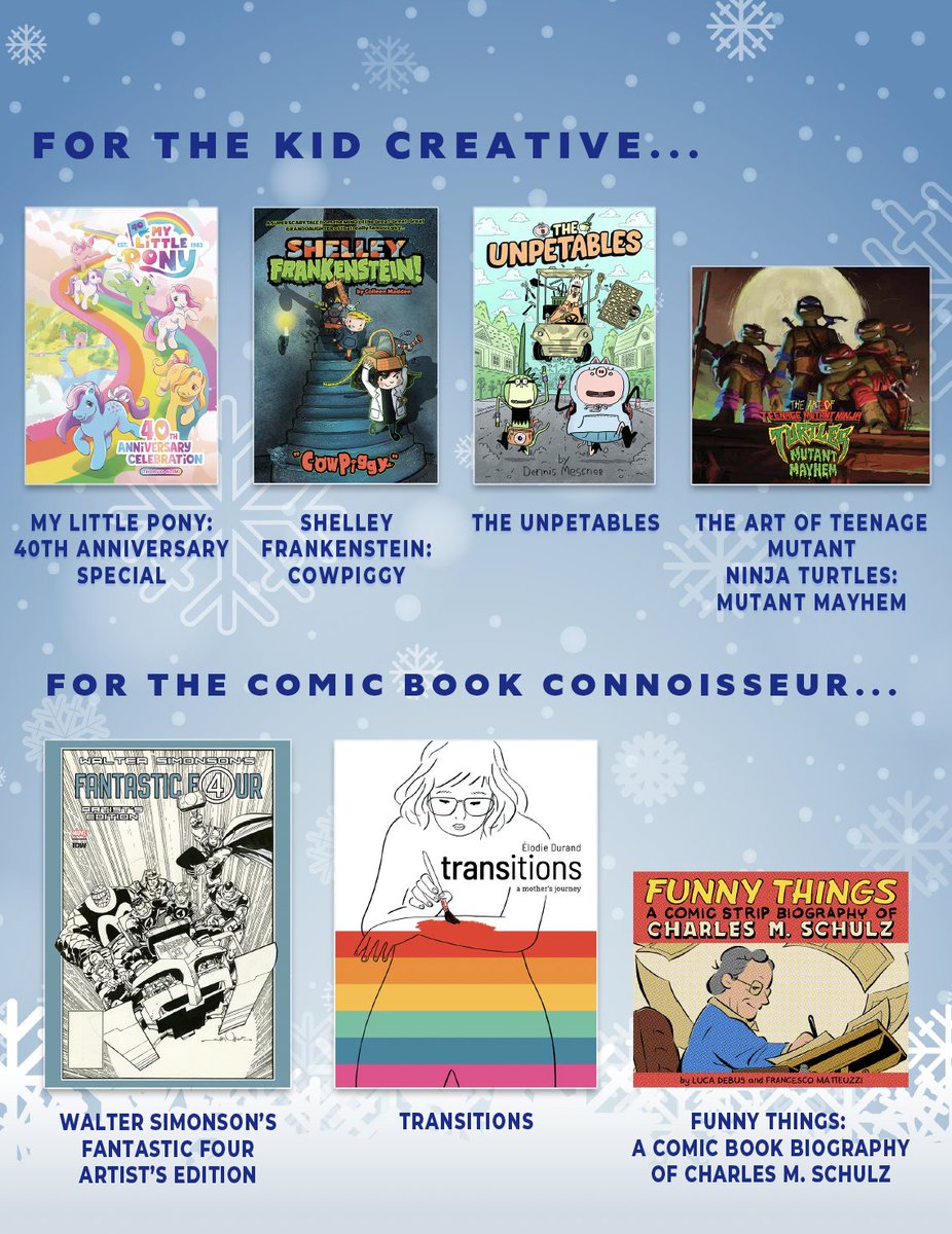 ❄️The 2023 IDW Holiday Gift guide is here!!💝

Read, download, get inspired. Get a little somethin' somethin' for all the loved ones in your life (your cat, you).

ow.ly/j37750Qi8Zo

#holidaygiftguide #giftideas #comics