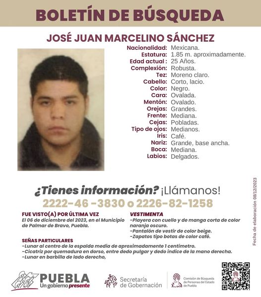 Consejo De búsqueda De Personas De Puebla tweet media