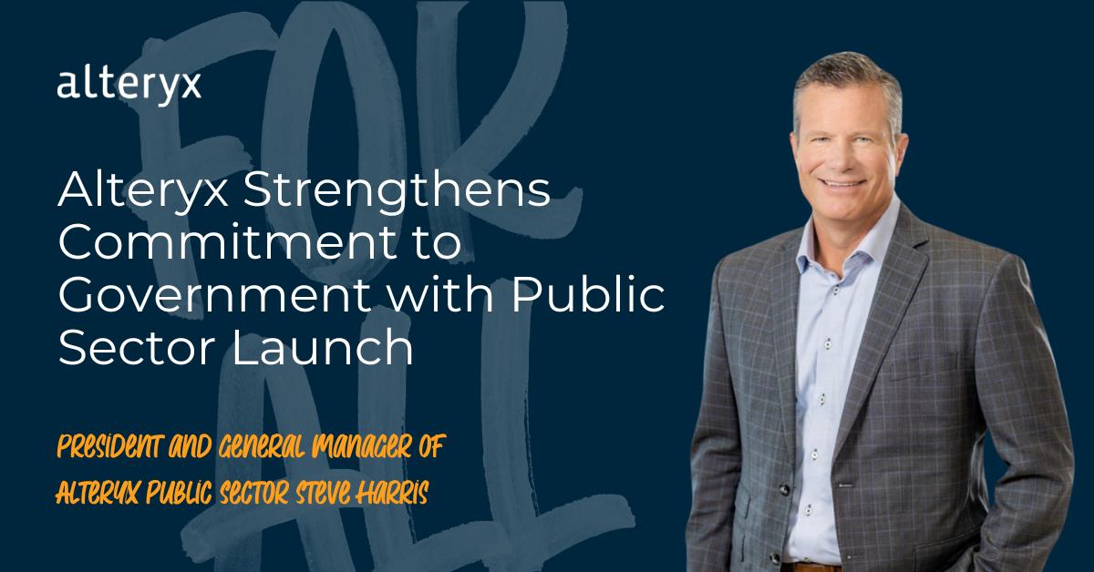 NEWS UPDATE: Alteryx announces the formation of Alteryx Public Sector, a new entity that will focus on helping U.S. public sector institutions accelerate their use of #analytics to solve complex challenges and objectives across domains.
 
Read our release: ow.ly/aSZV30syoP8