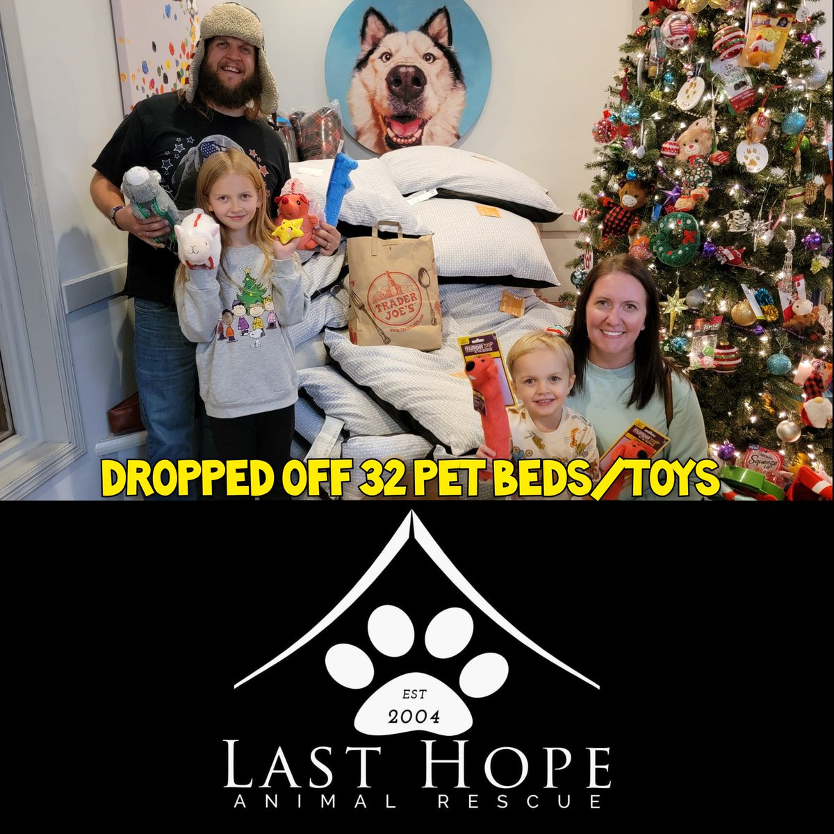 #MurphyDonation partnering with #HarleysToyDrive has delivered 32 Beds and Toys to #LastHopeAnimalRescue
#AdoptDontShop #Dogs #PetBeds #PetToys #Puppies #Adoption #RescueFamily #LoveDogs #HonnoringMyBoys