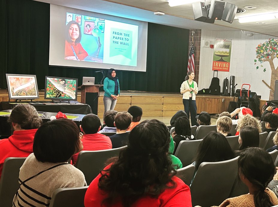 Artist Melina Scott visited us today and spoke to #5thgradeart students about her paintings, murals, and artistic process. Thanks for the inspiring presentation!
#irving97 #d97art #oakpark97 #weared97
