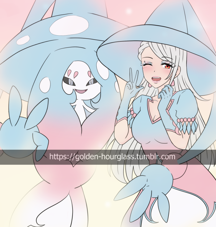 GH_Kisenth's tweet photo. #GH_Kira and her #Hatterene, Runako!
She's wearing her costume Sygna while Runako is trying to match the peace sign, happy to be twinning with her trainer~
#Pokemon #PokemonArt #PokemonSwSh #Galar #Sygnasuit https://t.co/oQEQBel6sG