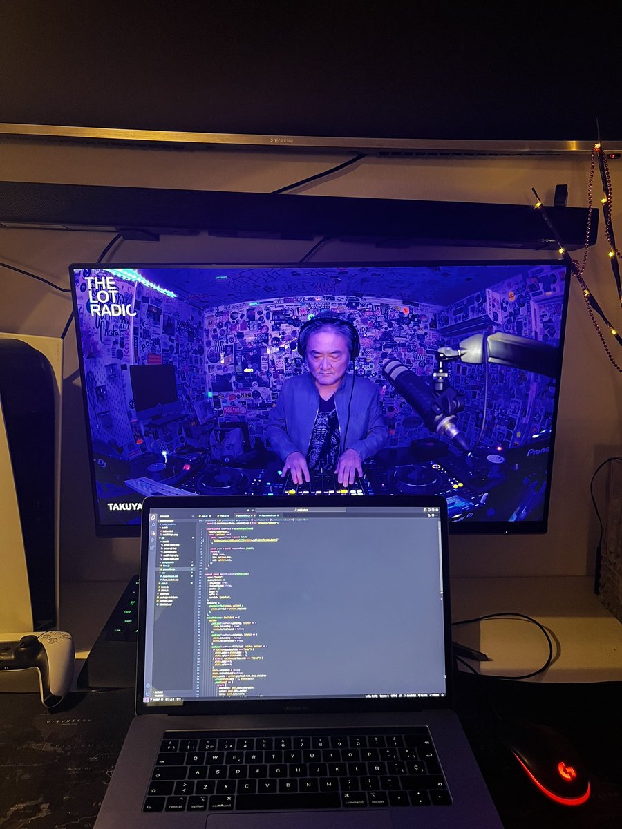 CodeAram's tweet image. Feeling cozy in my new temporary setup 💻 #DevLife #programming #tech