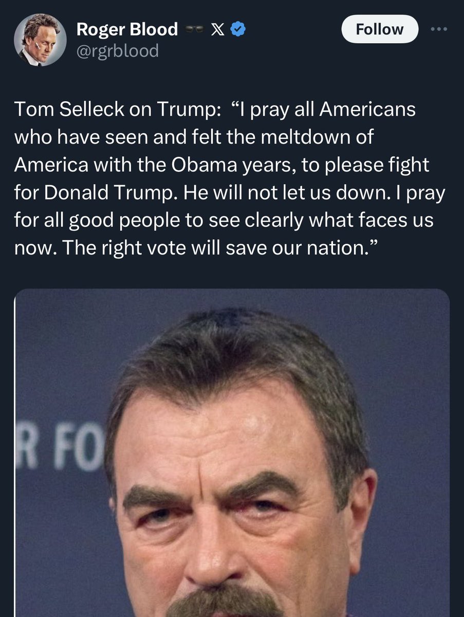 This was said by Jon Voight in 2016. Tom Selleck never said anything like this.