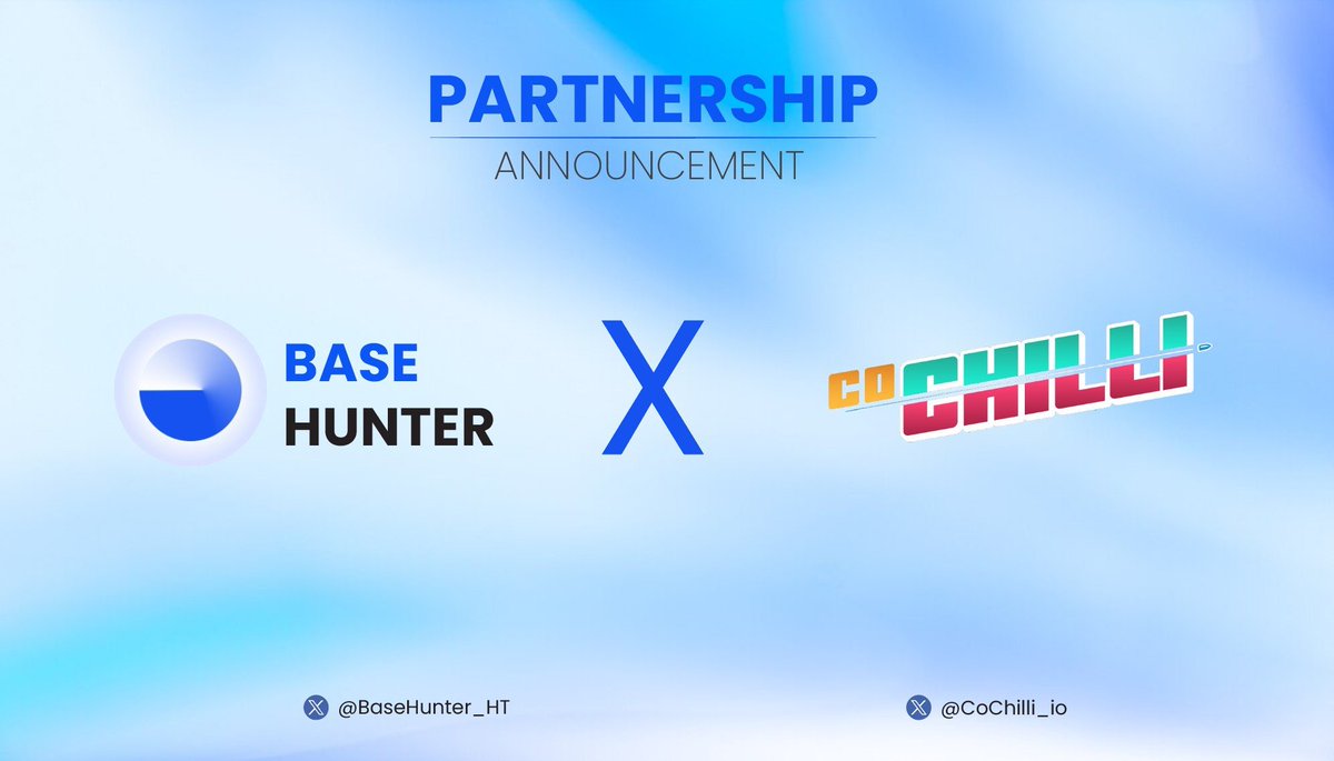 BaseHunter_HT's tweet photo. 📢We happy to announce partnership with @CoChilli_io
🔵https://t.co/HE0UFpVG9l is a BASE protocol that adds some much-needed spice to the world of crypto trading
Stay tune for an exciting news! 👀
#Base #BaseHunterHT #DeFi https://t.co/8McHnjxSRN