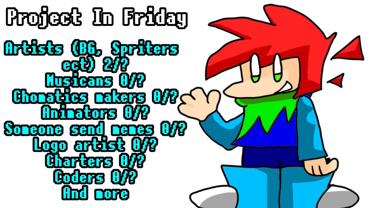 ProjectFNFMOD's tweet image. We need help
Discord contact: ropi_yt2008
#FNF #fnfmod #oc #fridaynightfunkin #fridaynightfunkinmod #helpwanted 
@FNFnewsespanis @FNFNewsEsp @FNFNewsEsp 
@fnfHelpWanted