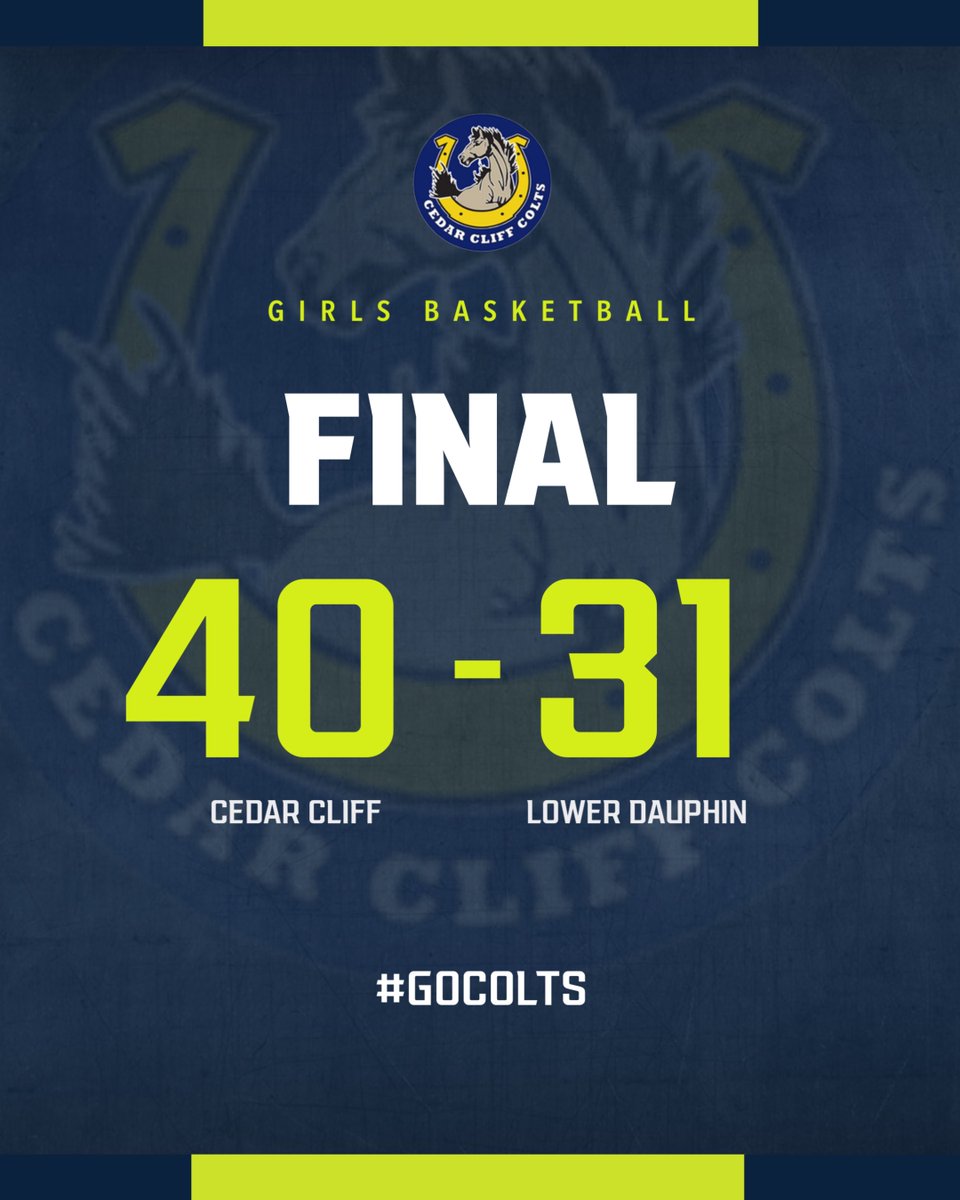 CedarCliff_AD's tweet image. Lady Colts go on the road and get the win!