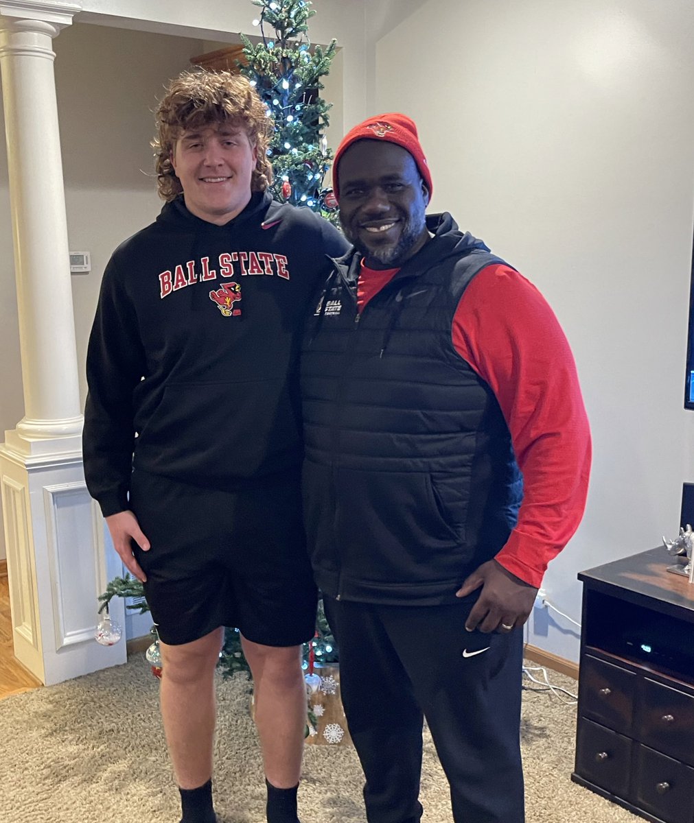 Awesome home visit! Thank you for stopping by @CoachJohnson64. @BallStateFB