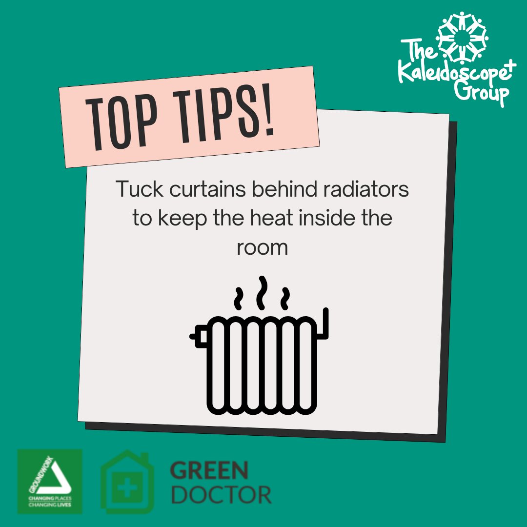 We're back with our 2nd tip from @GWWM💚 Did you know that by tucking your curtains behind the radiators, this will allow your room to heat up quicker and keep the room warmer! 🔥 #TeamKPG #FeelGood50