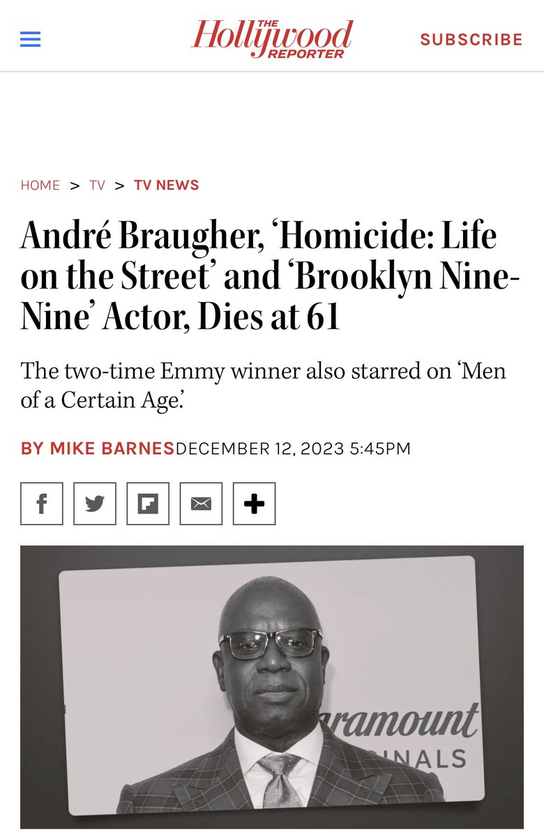 LoniLove's tweet image. Just heartbreaking news…. He was a fine actor and we never gave him his flowers enough.. rest in peace Mr. Braugher