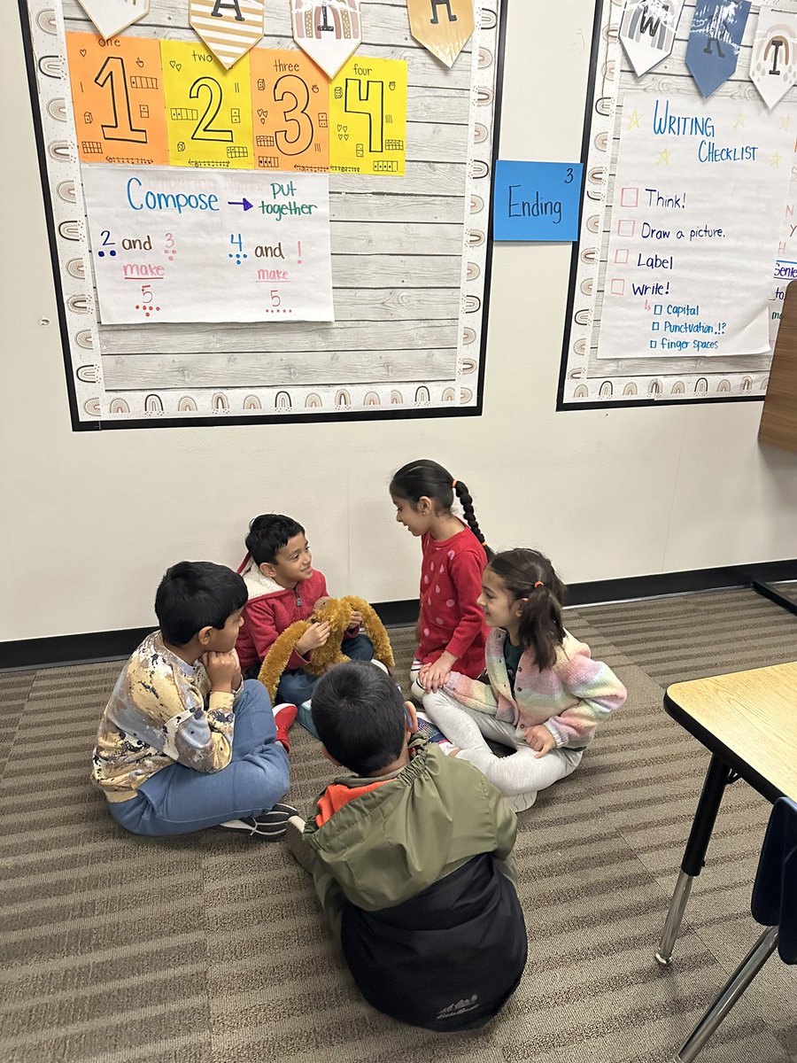 We rotated throughout the room in groups, discussing the setting, characters, and ending of The Gingerbread Man! One person was the leader, making sure we were all staying on track! #FISDElevate #liscano <a href="/LiscanoElem/">Liscano Elementary School</a>