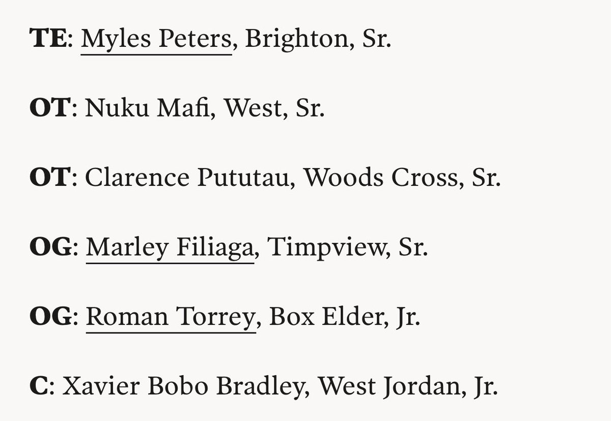 Second-Team All State! Very blessed to be mentioned.