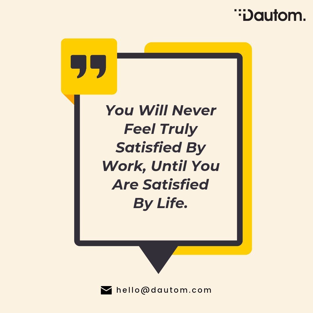 DautomTech's tweet image. Work is a canvas, but life paints the colors. Take the time to nurture your personal joys, relationships, and adventures. Only then will your professional endeavors be truly fulfilling and purposeful.

#Dautom #WorkLifeHarmony #worklifebalance #worksuccess
